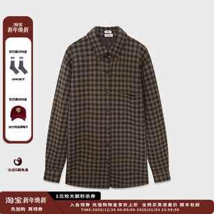 式 设计师品牌IMMI25AW格纹羊毛衬衫 外套MWEFWKST0900X 现货