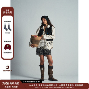 25SS复古双层印花压褶短裤 设计师品牌AUBRUINO JULY 现货