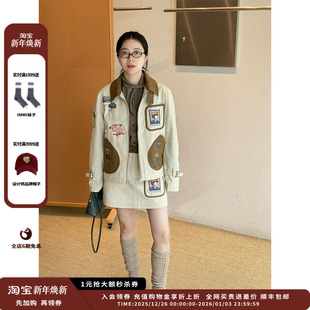 GARCON 设计师品牌GARCON 25AW故事刺绣水洗夹克JULY 现货