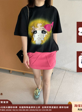 【现货】设计师品牌PUSHBUTTON 25PF胶囊丝带哭泣女孩T恤JULY