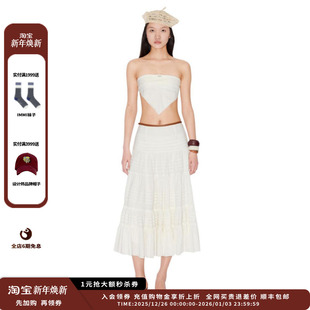 25SS麻感抹胸方巾型上衣MWESSWTP0526X 设计师品牌IMMI 现货