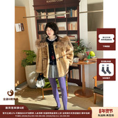 现货 设计师品牌IMMI25AW樱桃山羊皮毛一体外套MWEFWLJK0874X