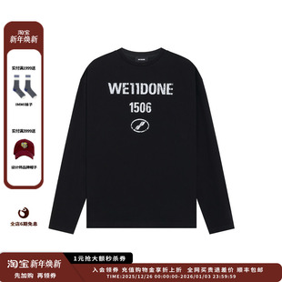 T恤 25SS复古标志印花长袖 设计师品牌WE11DONE JULY 现货