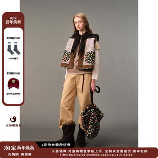 25AW 设计师品牌AUBRUINO 碎花摇粒绒斜挎包JULY 现货