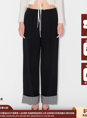 【现货】品牌IMMI 25SURPLUS醋酸翻边直筒长裤MWESSWPT0492X