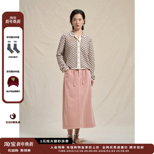 25SS现货网纹针织翻领开衫 设计师品牌WHM JULY 现货