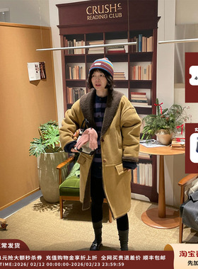 【现货】设计师品牌IMMI 25AW皮毛一体翻领宽肩大衣MWEFWLCO1021X