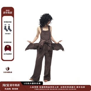 JULY 25SS绗缝碎花薄棉背带裤 设计师品牌PEPPERMIER