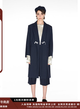 【现货】设计师品牌IMMI 24AW羊毛西装领系带长外套MWDFWWJK0275X