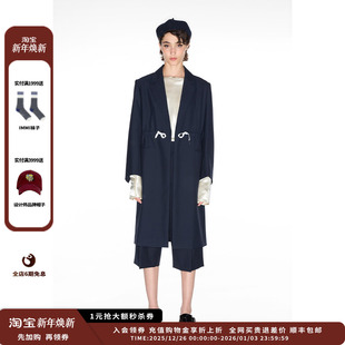 24AW羊毛西装 设计师品牌IMMI 领系带长外套MWDFWWJK0275X 现货