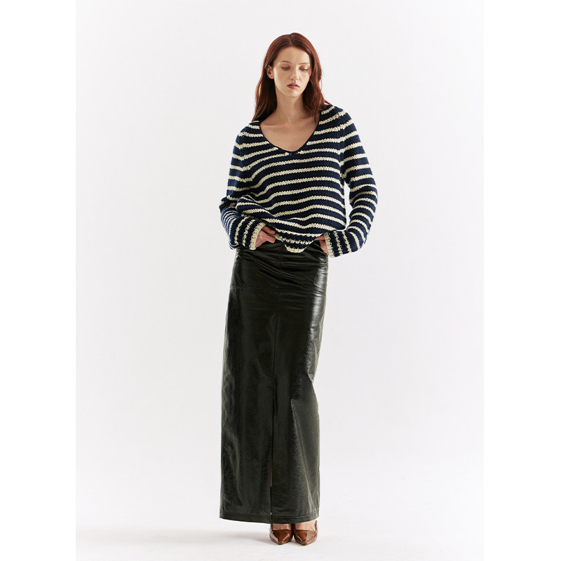 Crush25AW皮质长半裙JULY