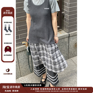 25SS复古螺纹拼接背心长裙JULY 设计师品牌OIIORIRI 新品