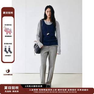 上衣JULY 新品 设计师品牌YOEYYOU 25SS简约合体长袖