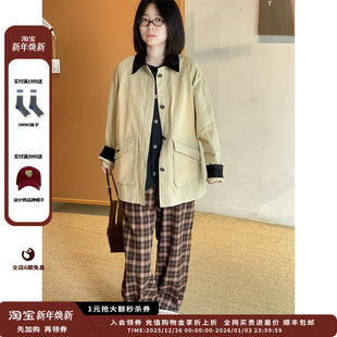 25AW 设计师品牌AUBRUINO 水洗做旧刺绣麂夹克JULY 现货