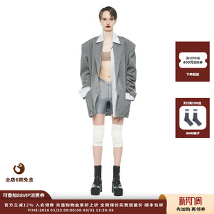 现货 解构西装 设计师品牌PUSHBUTTON 假两件拼接衬衫 JULY 25PF