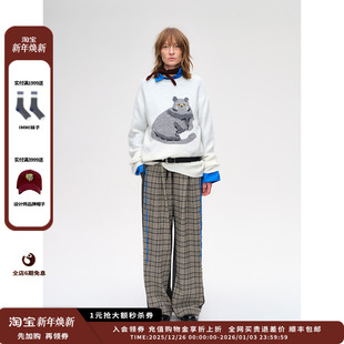 25AW SENTENCE 设计师品牌SHORT 提花圆领针织上衣JULY 现货