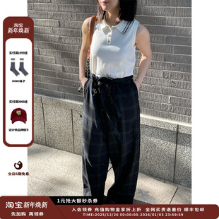 格纹抽绳长裤 25SS 设计师品牌ETHOR JULY 新品