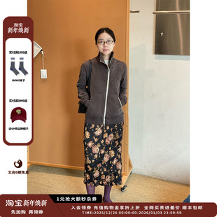 25AW 设计师品牌DUIDAO对倒 棕色水洗做旧夹克JULY 现货