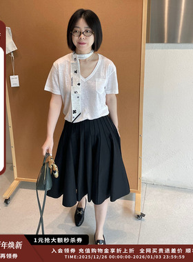 【现货】品牌IMMI 25SURPLUS斜纹化纤百褶半身裙MWESSWSK0518X