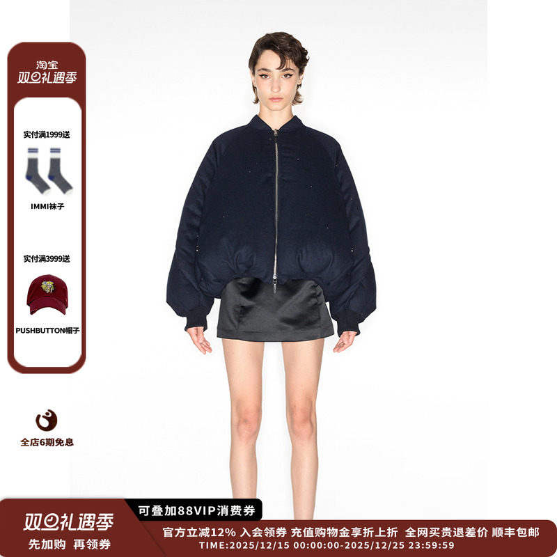 新品精纺驼绒烫钻气球羽绒外套