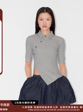 【现货】品牌IMMI 25SURPLUS细横条纹斜襟上衣MWESSJTP0498X