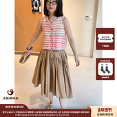 喇叭裙JULY 式 现货 设计师品牌PUSHBUTTON25PS衬衫