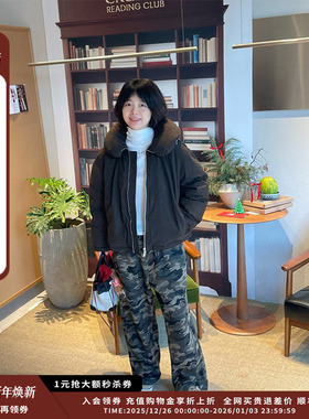 【现货】设计师品牌OIIORIRI 25AW 迷彩廓形九分裤