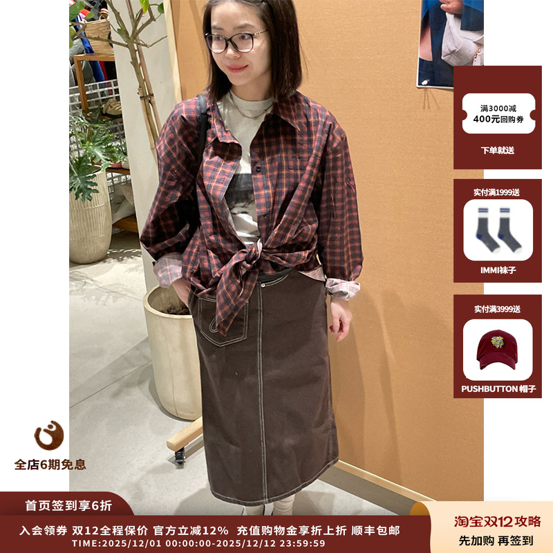 PUSHBUTTON25PS侧开牛仔裙