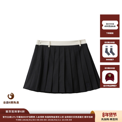 【现货】设计师品牌ICE DUST 25PF撞色百褶短半裙JULY