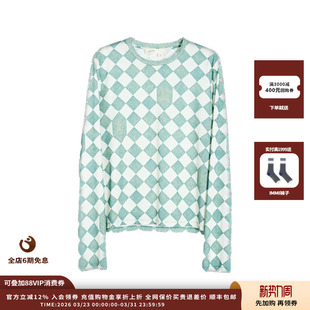 现货 图案汉麻针织布长袖 设计师品牌 26SS T恤 WHM