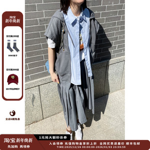 现货 连帽衫 设计师品牌PUSHBUTTON 衬衫 JULY 25SS无袖