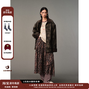 25AW 设计师品牌AUBRUINO 做旧水洗拉链夹克JULY 现货