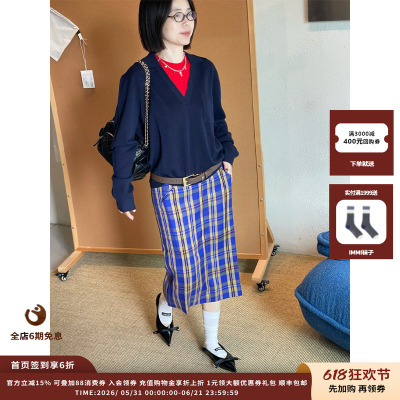 25AW彩色格纹百搭半裙JULY
