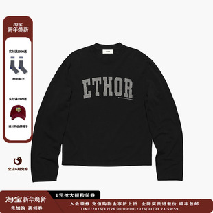 25AW ETHOR 设计师品牌 LOGO贴布绣长袖 现货