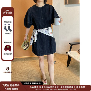 25SS牛仔收腰切线连衣裙MWESSWDS0472A 设计师品牌IMMI 现货