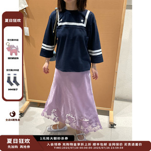 25PF胶囊蕾丝边天鹅绒裙JULY 新品 设计师品牌PUSHBUTTON