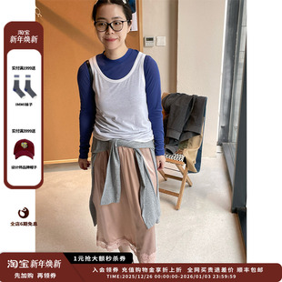 25SS桑蚕丝蕾丝绑带长裙JULY 设计师品牌DUIDAO对倒 新品