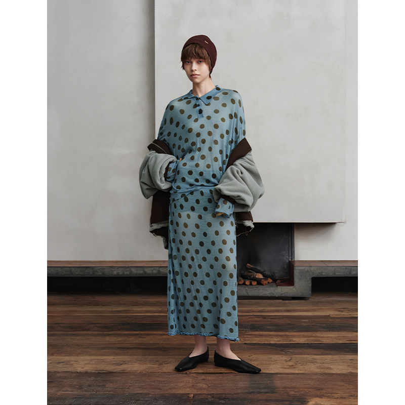 ASYUS25AW波点半身裙JULY