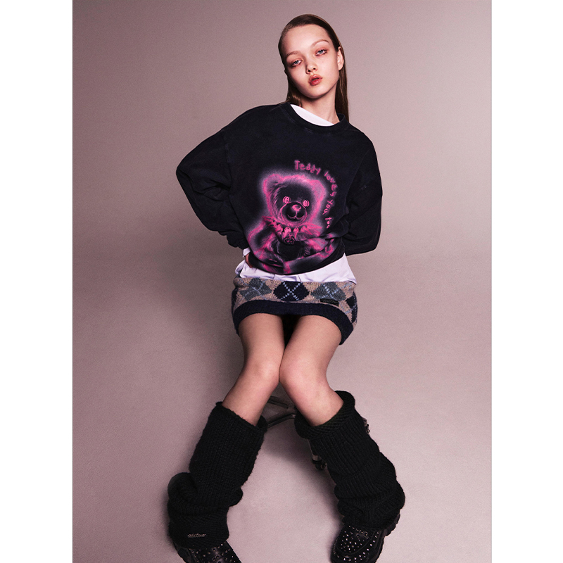 WE11DONE25AW泰迪长袖T恤JULY