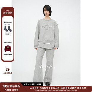 25AW 设计师品牌YOEYYOU 搭片微喇卫衣裤 现货