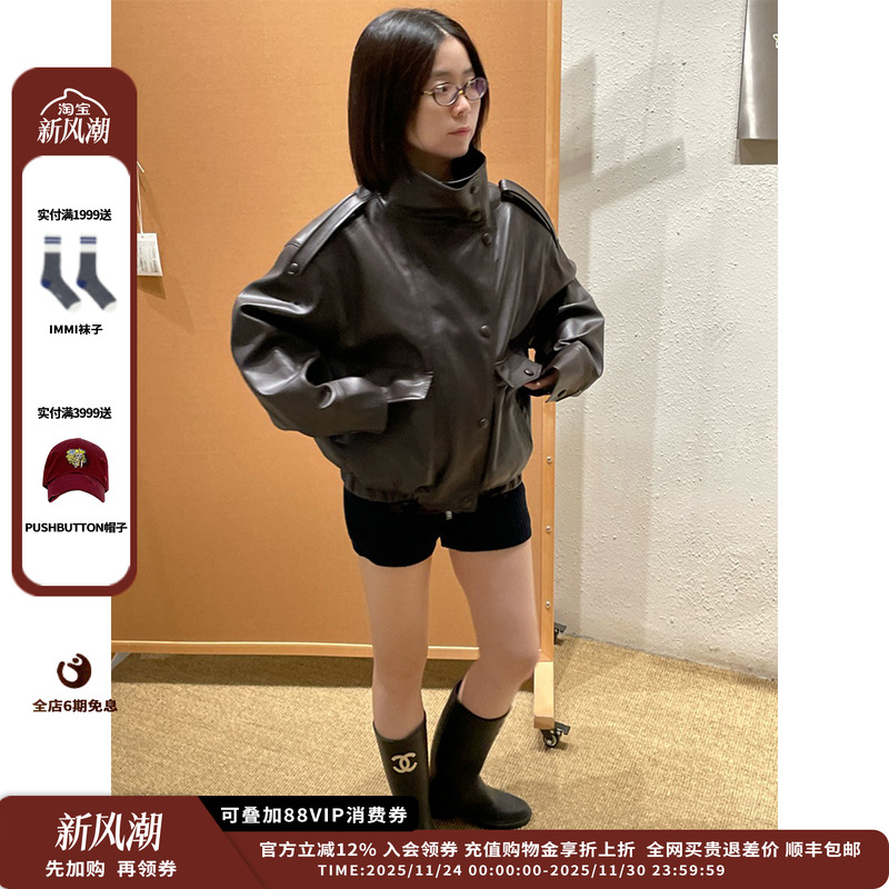 【现货】设计师品牌YCH 25PF吊带皮衣夹克外套JULY