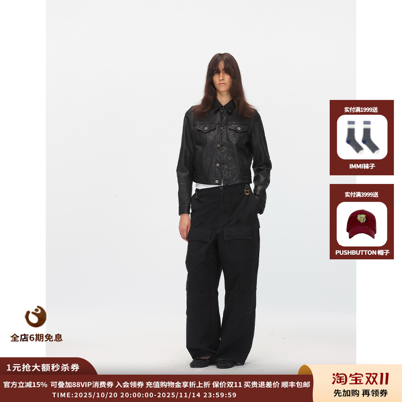 【新品】设计师品牌 ECHOADE 25PF长袖皮夹克JULY