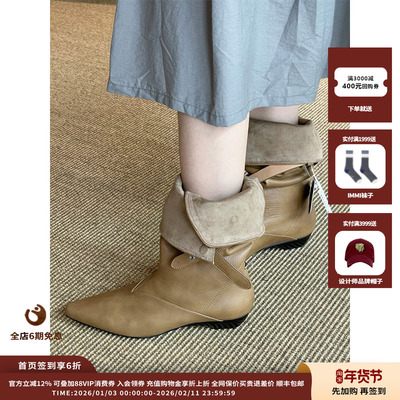 【新品】设计师品牌ORINOUS 25FW V- BuckleBootsV字扣带长靴JULY