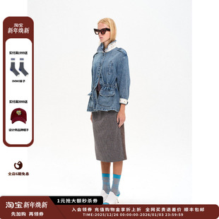 八月胶囊 设计师品牌COEMES 水洗收腰牛仔夹克外套JULY 现货