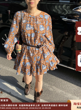 【现货】设计师品牌ANTIK BATIK 25SS短款复古碎花连衣裙JULY