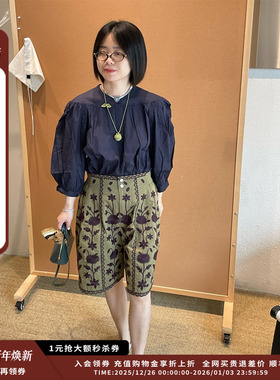 【现货】设计师品牌ANTIK BATIK 25SS复古百搭刺绣中裤JULY