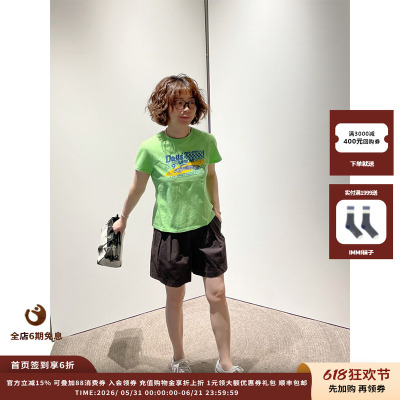 SHORT复古汽车印花BABYT恤