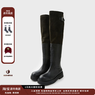 25AW女式 设计师品牌IMMI 拼接长筒靴MWEFWXBO0532X 现货