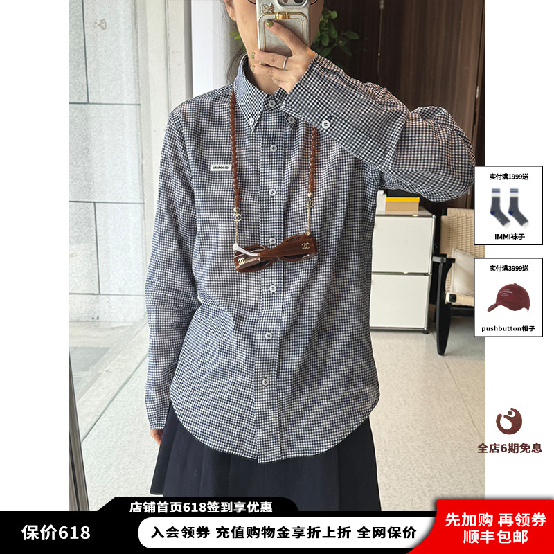 【现货】设计师品牌OIIORIRI24SS夏款新品薄款格纹衬衫JULY