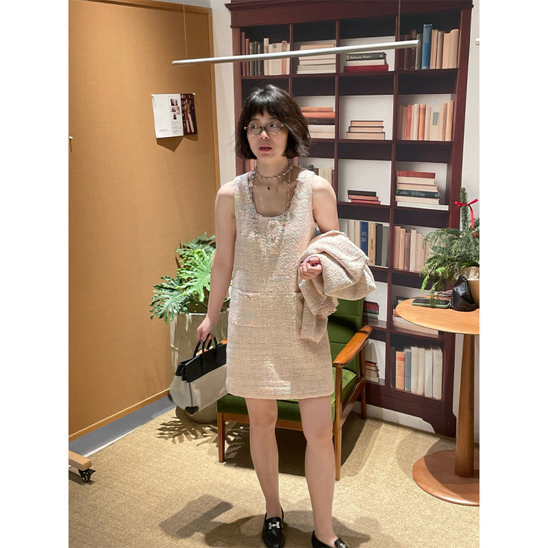 【现货】设计师品牌Crush Collection 26PS 格子花呢背心连衣裙